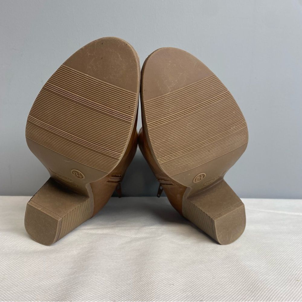 Faded Glory zippered ankle boots size 8.5 Light Brown, 3.5"heels - Picture 6 of 13